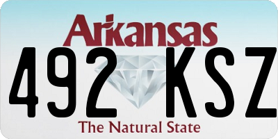 AR license plate 492KSZ