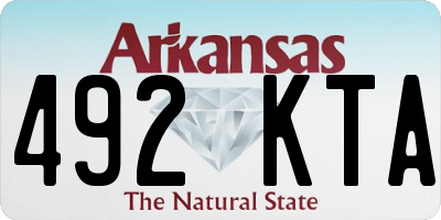 AR license plate 492KTA