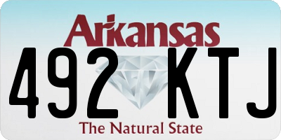 AR license plate 492KTJ