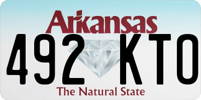 AR license plate 492KTO