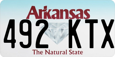 AR license plate 492KTX