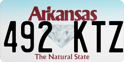 AR license plate 492KTZ