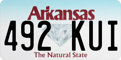 AR license plate 492KUI