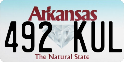 AR license plate 492KUL