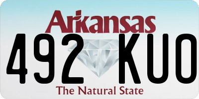AR license plate 492KUO