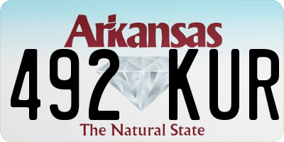 AR license plate 492KUR