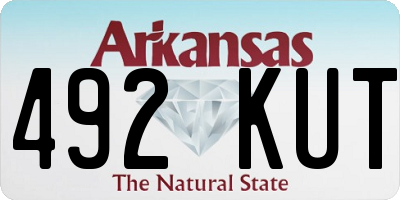 AR license plate 492KUT