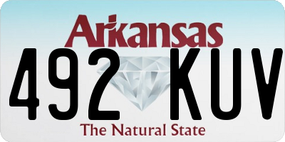 AR license plate 492KUV
