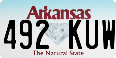 AR license plate 492KUW