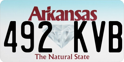 AR license plate 492KVB