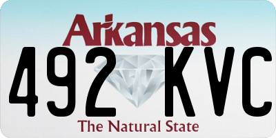 AR license plate 492KVC