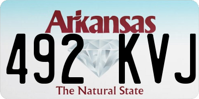 AR license plate 492KVJ