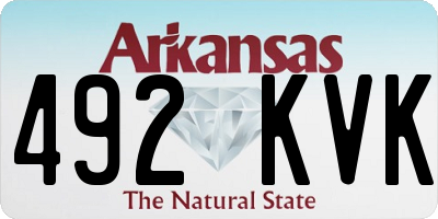 AR license plate 492KVK