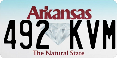 AR license plate 492KVM