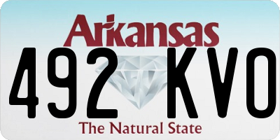 AR license plate 492KVO