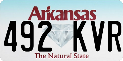 AR license plate 492KVR