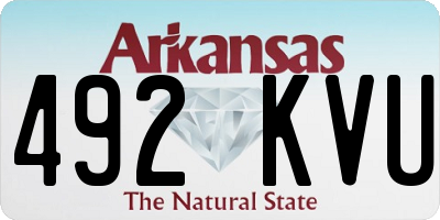 AR license plate 492KVU