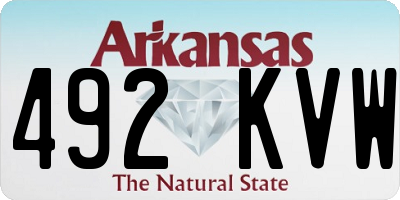 AR license plate 492KVW