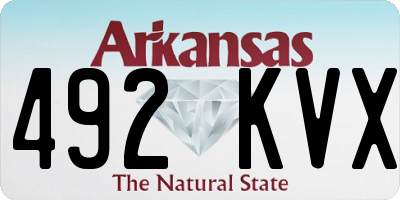 AR license plate 492KVX