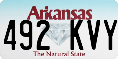 AR license plate 492KVY