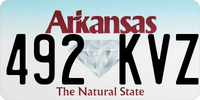 AR license plate 492KVZ