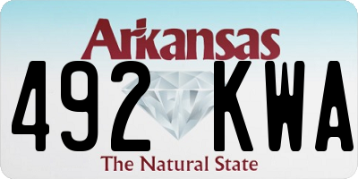 AR license plate 492KWA