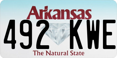 AR license plate 492KWE