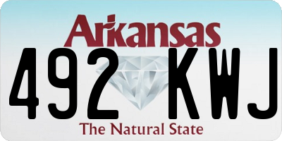 AR license plate 492KWJ