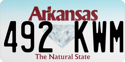 AR license plate 492KWM