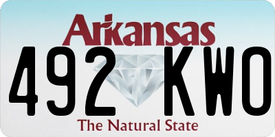 AR license plate 492KWO