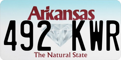 AR license plate 492KWR