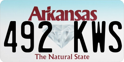 AR license plate 492KWS