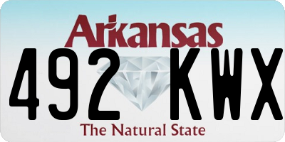 AR license plate 492KWX