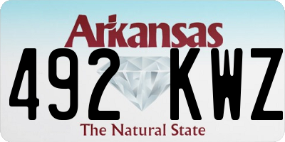 AR license plate 492KWZ