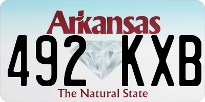 AR license plate 492KXB