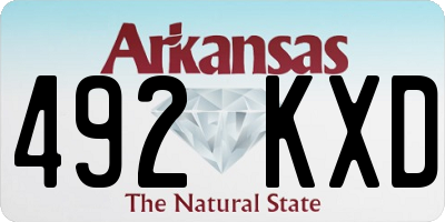 AR license plate 492KXD