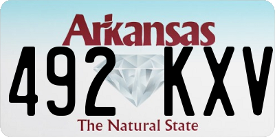 AR license plate 492KXV