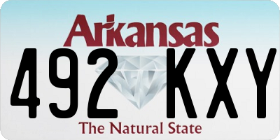 AR license plate 492KXY