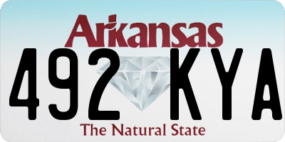 AR license plate 492KYA