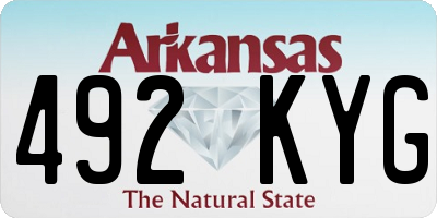 AR license plate 492KYG
