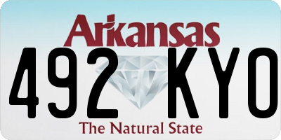 AR license plate 492KYO