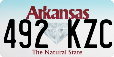 AR license plate 492KZC