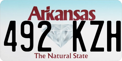 AR license plate 492KZH