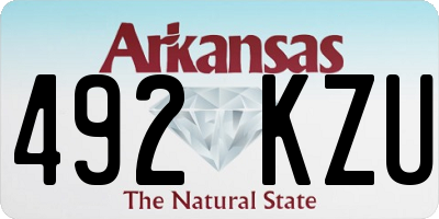 AR license plate 492KZU