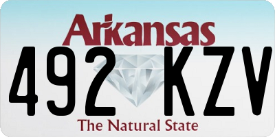 AR license plate 492KZV