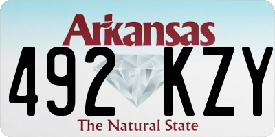 AR license plate 492KZY