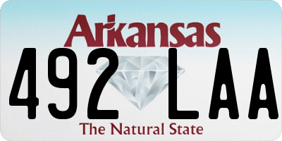 AR license plate 492LAA
