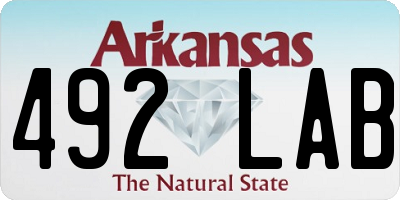 AR license plate 492LAB