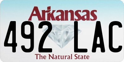 AR license plate 492LAC