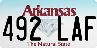 AR license plate 492LAF